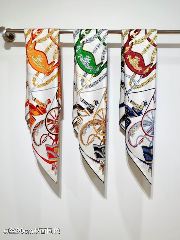 Hermes silk Scarf 90X90cm E041723